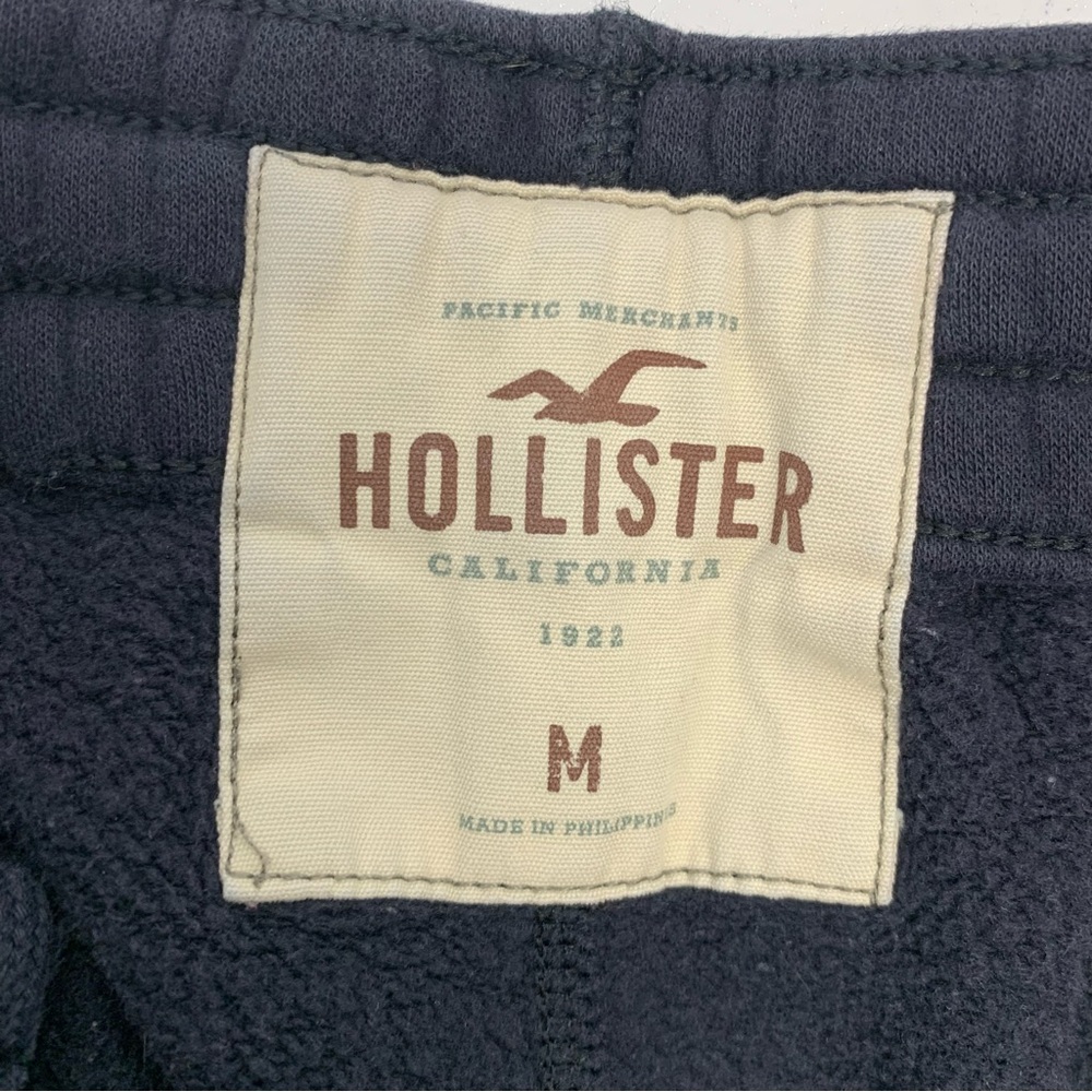Hollister Mens Sweatpants Y2K Medium Lounge Blue Red Spell Out Pockets Casual - Picture 8 of 12
